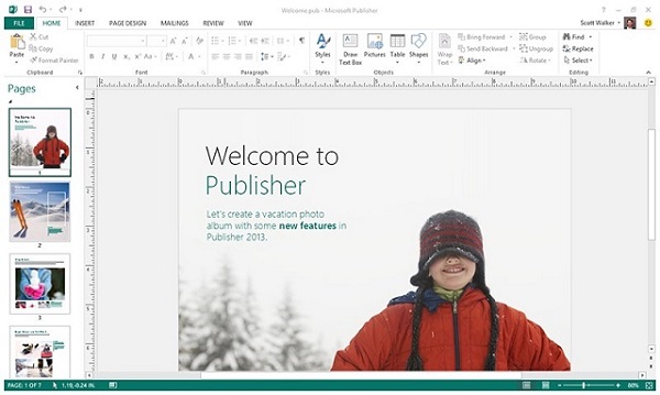 Microsoft Publisher – Phần mềm thiết kế đồ họa, làm catalog online