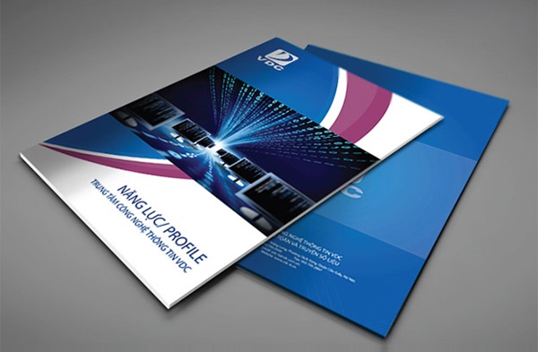Trang bìa catalogue thể hiện lĩnh vực của công ty doanh nghiệp