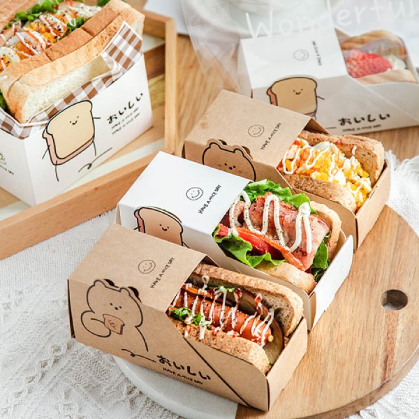 in nhanh SHD cung cấp hộp giấy đựng sandwich đẹp