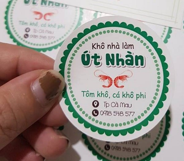 In nhanh SHD nhận in tem nhãn tôm khô giá rẻ