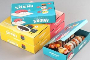 In hộp giấy đựng sushi giá rẻ lấy nhanh theo yêu cầu tại Hà Nội