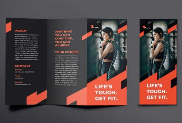 in nhanh SHD in brochure phòng tập gym đẹp