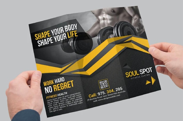 in nhanh SHD in brochure phòng tập gym giá rẻ