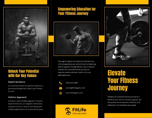 in nhanh SHD in brochure phòng tập gym theo yêu cầu