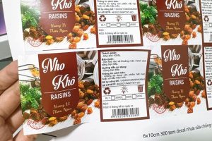 In tem nhãn nho khô giá rẻ, lấy nhanh tại In Nhanh SHD