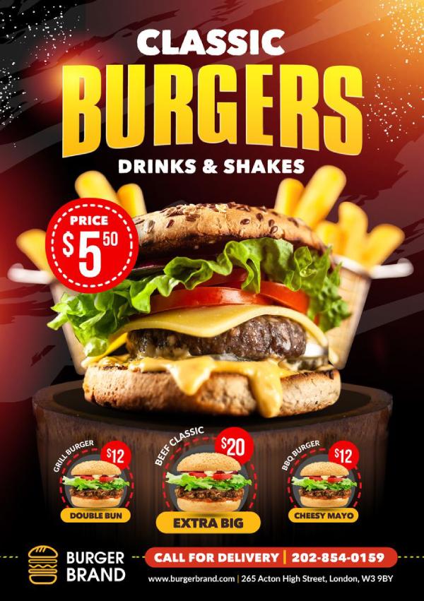 in nhanh SHD in tờ rơi hamburger giá rẻ