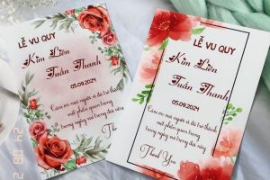 In thiệp cảm ơn đám cưới giá rẻ, chất lượng cao tại Hà Nội