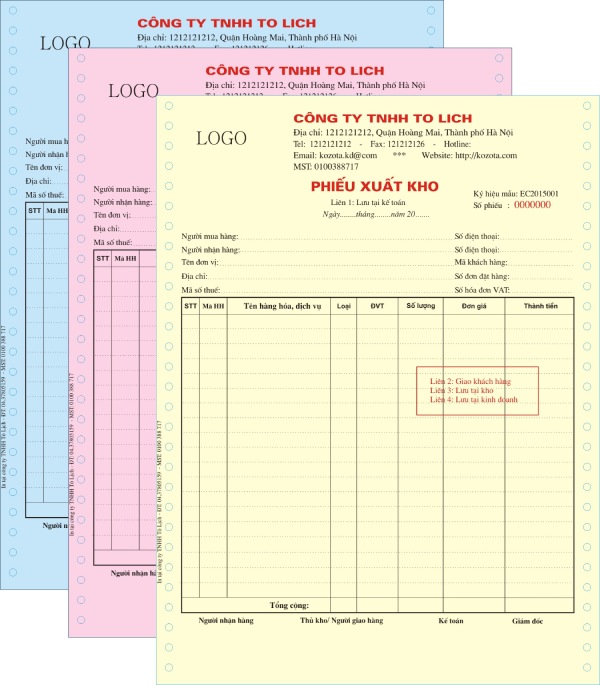 in nhanh SHD in phiếu xuất kho giá rẻ
