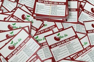 In tem bột đậu đỏ giá rẻ, thiết kế theo yêu cầu tại Hà Nội