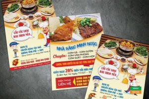 In tờ rơi nhà hàng giá rẻ, thiết kế theo yêu cầu tại In Nhanh SHD