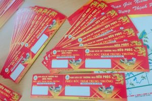 In phiếu bốc thăm trung thưởng giá rẻ, theo yêu cầu