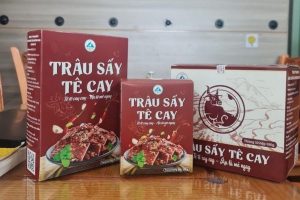 In hộp giấy đựng trâu sấy giá rẻ, theo yêu cầu tại Hà Nội