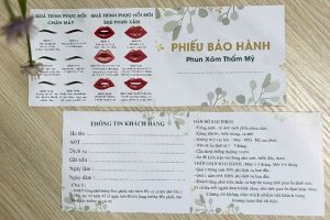 In phiếu bảo hành phun xăm giá rẻ, thiết kế theo yêu cầu