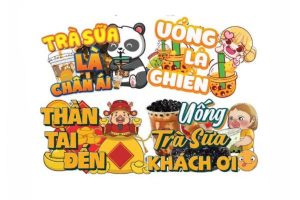 In sticker trà sữa giá rẻ tại Hà Nội