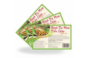In tem nhãn bánh đa nem giá rẻ, thiết kế theo yêu cầu tại Hà Nội