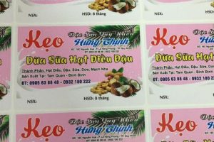 In tem nhãn kẹo dừa giá rẻ, lấy nhanh tại Hà Nội
