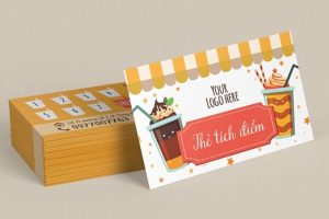 In thẻ tích điểm trả sữa giá rẻ, thiết kế theo yêu cầu