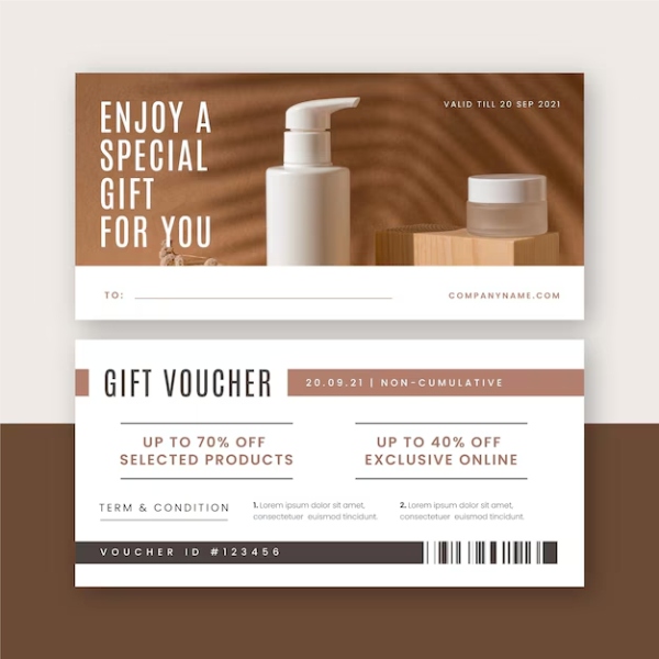 In nhanh SHD in voucher mỹ phẩm theo yêu cầu