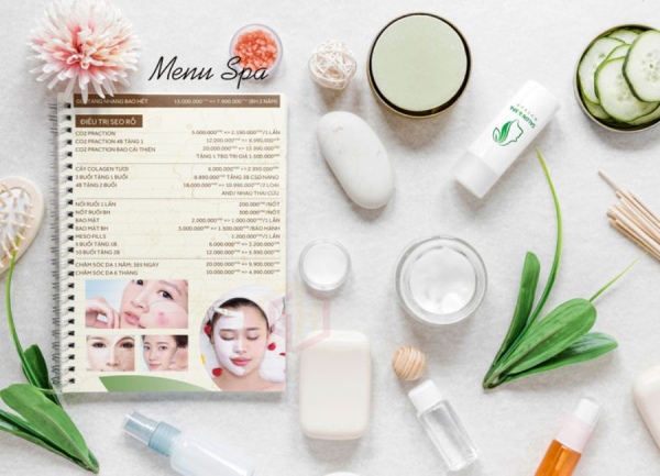 In nhanh SHD thiết kế và in mẫu brochure menu spa