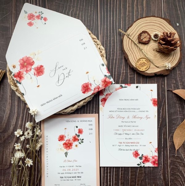 In nhanh SHD thiết kế và in mẫu in phong bì cưới đẹp sang trọng
