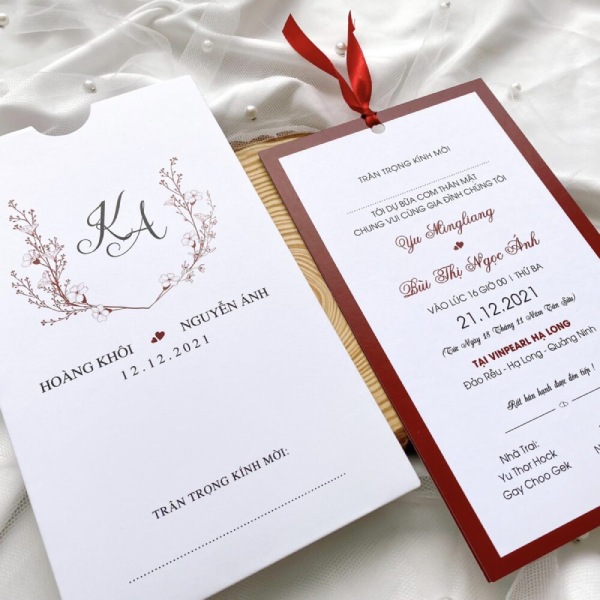 In nhanh SHD thiết kế và in mẫu in phong bì cưới đẹp theo yêu cầu