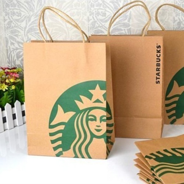 IN nhanh SHD thiết kế và in mẫu túi giấy starbuck giấy Kraft