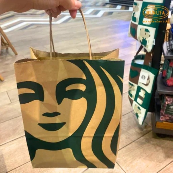 IN nhanh SHD thiết kế và in mẫu túi giấy starbuck số lượng ít