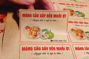In tem mứt mãng cầu giá rẻ, thiết kế theo yêu cầu tại Hà Nội