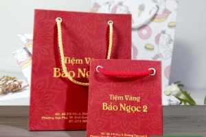 In túi giấy đựng vàng giá rẻ, thiết kế theo yêu cầu tại Hà Nội