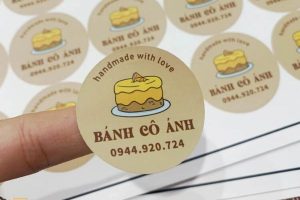 In tem nhãn bánh kem giá rẻ, thiết kế theo yêu cầu