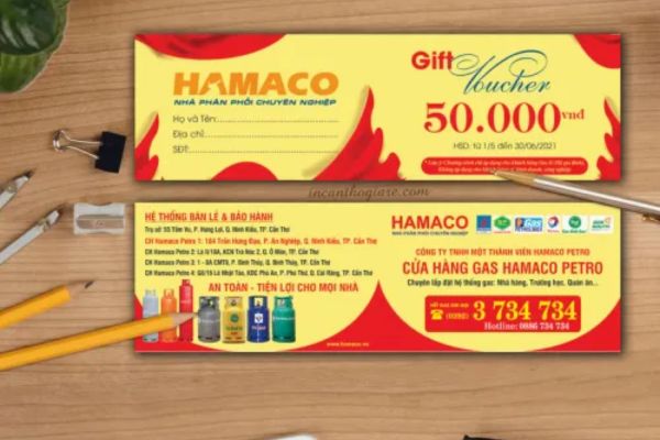 Mẫu voucher siêu thị đẹp, chuyên nghiệp, chất lượng cao