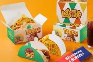 In hộp giấy đựng bánh tacos theo yêu cầu