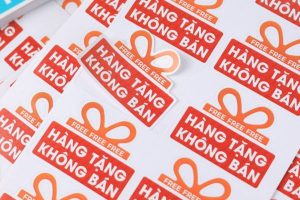 In tem hàng tặng không bán giá rẻ, theo yêu cầu