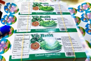In tem nhãn vỏ bưởi sấy giá rẻ tại Hà Nội