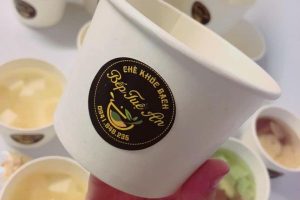 In tem nhãn dán ly chè giá rẻ, thiết kế đẹp