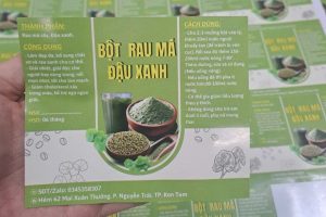 In tem nhãn bột rau má giá rẻ, mẫu đẹp